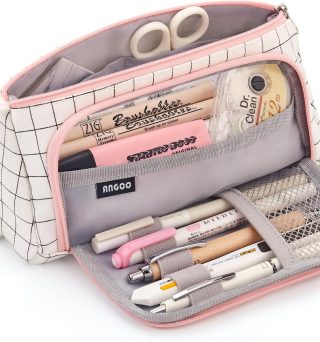 EASTHILL Big Capacity Pencil Case Pouch Pen Case Simple Stationery Bag School College Office Organizer for Teens Girls Adults Student