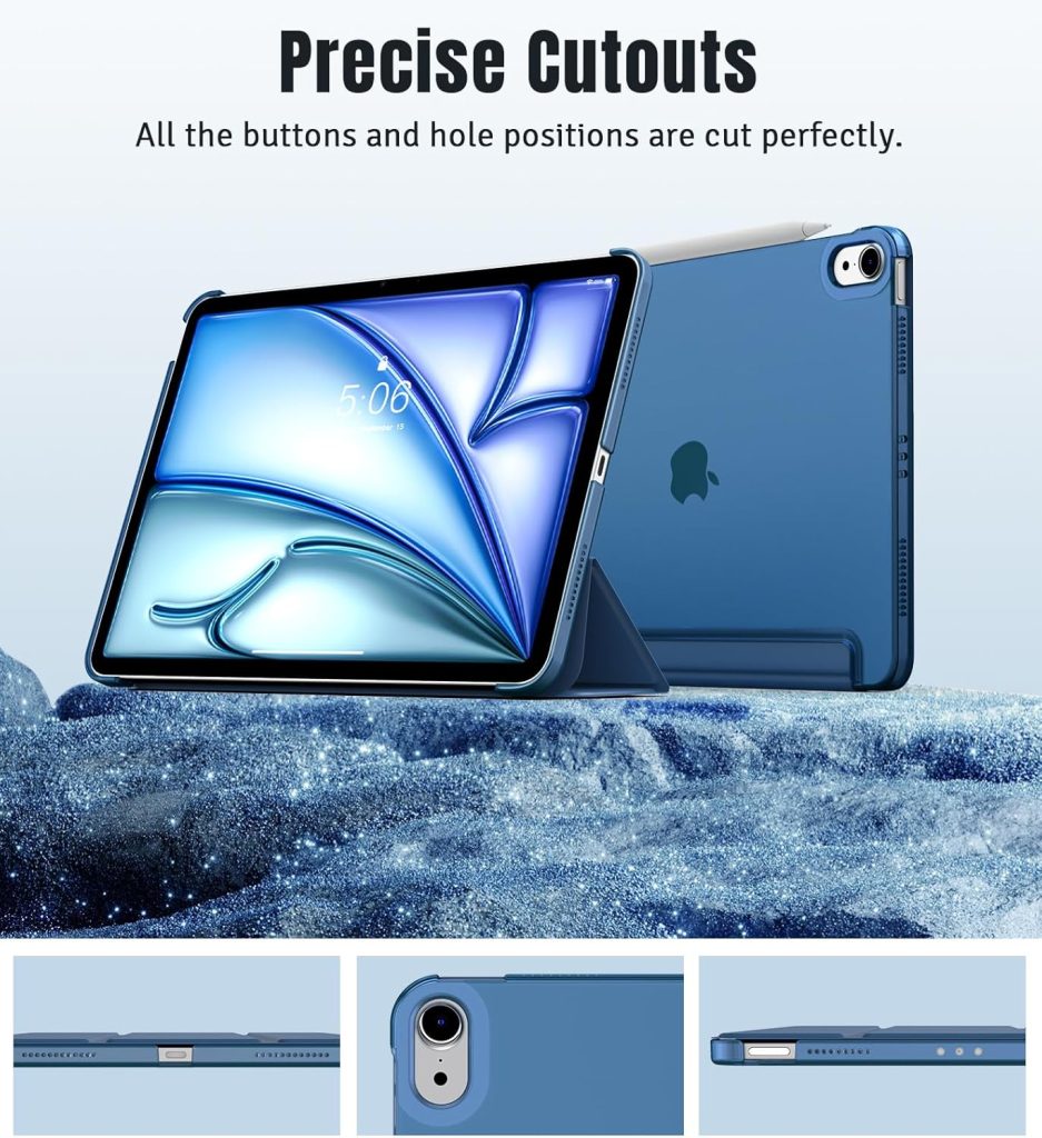 TiMOVO Hülle für New iPad Air 13 Zoll 2024 Schutzhülle mit Stifthalter